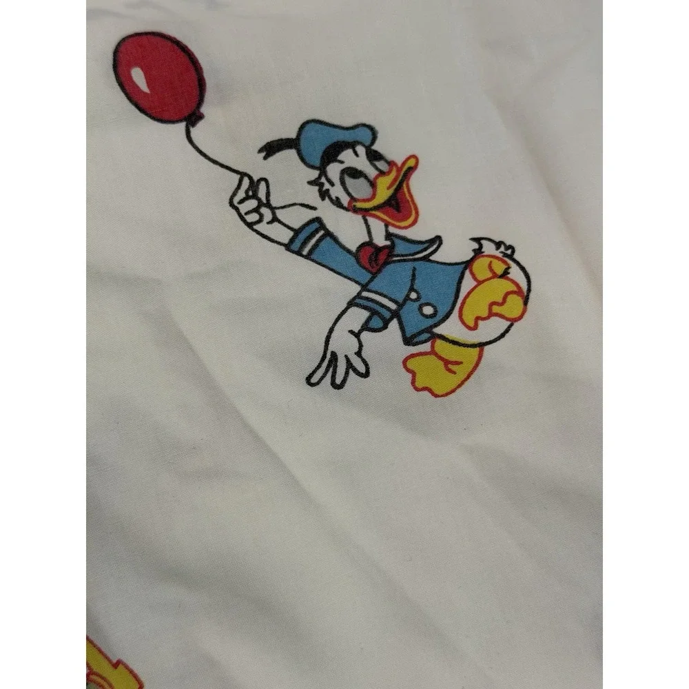 Vintage Disney Mickey Minnie Mouse Balloons Twin Fitted Sheet Bedding